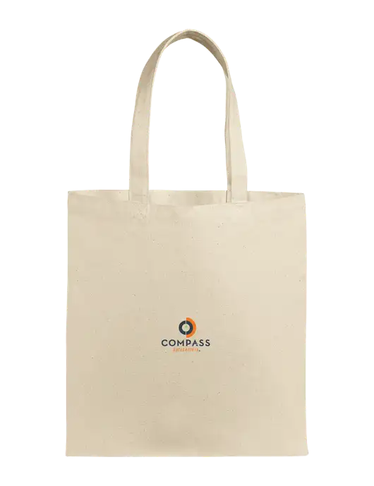 Eco Blend Natural Canvas Tote w/Compass Logo