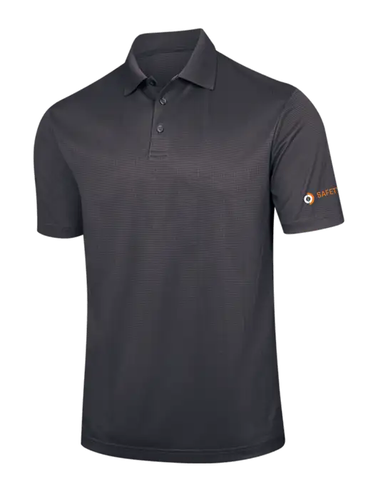 Dark Grey Performance Fine Jacquard Polo w/Safety Logo