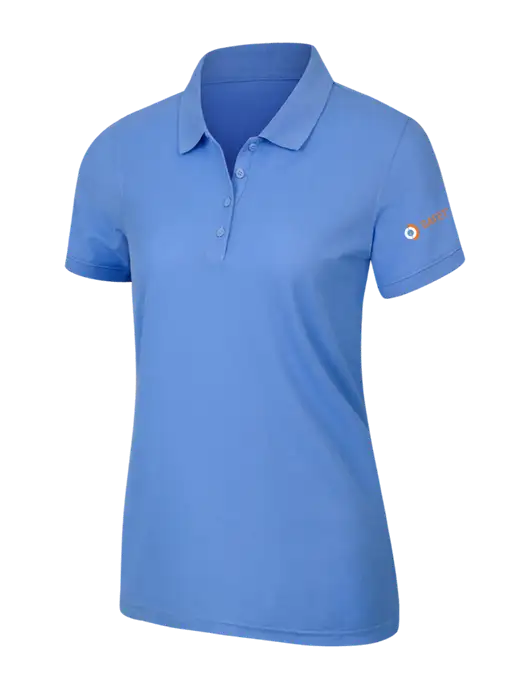Carolina Blue Womens Core Classic Pique Polo w/Safety Logo