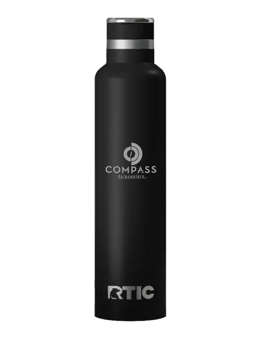 RTIC Journey 26 oz Black Bottle w/Compass Logo