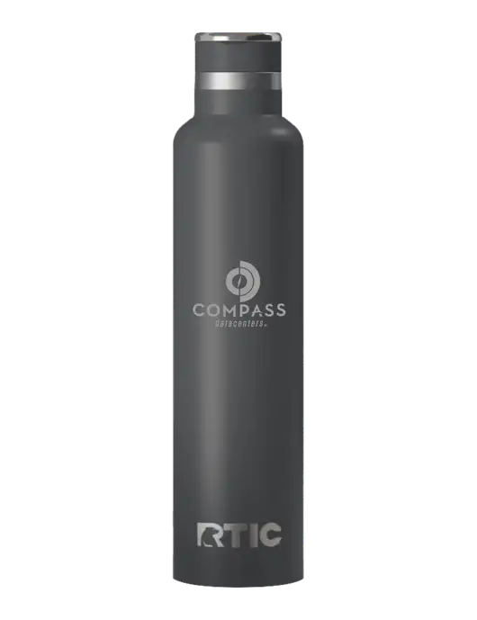 RTIC Journey 26 oz Charcoal Bottle w/Compass Logo