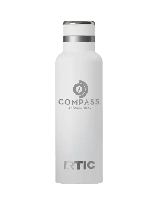 RTIC Journey 20 oz White Bottle w/Compass Logo