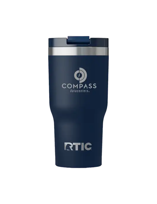 RTIC Essential 20 oz Navy Tumbler w/Compass Logo