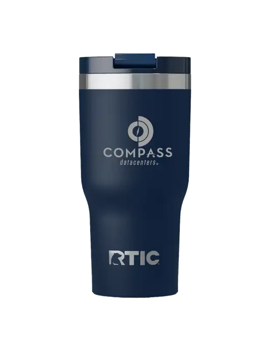 RTIC Essential 30 oz Navy Tumbler w/Compass Logo