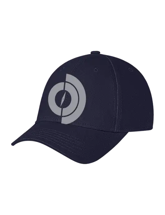 Navy Structured Soft Snap Closure Hook & Loop Cap w/Compass Logo