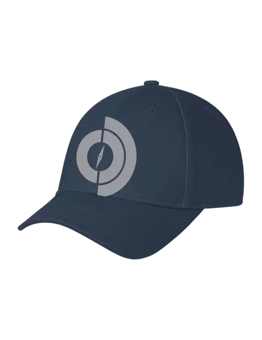 Navy Structured Cap Hook & Loop w/Compass Logo