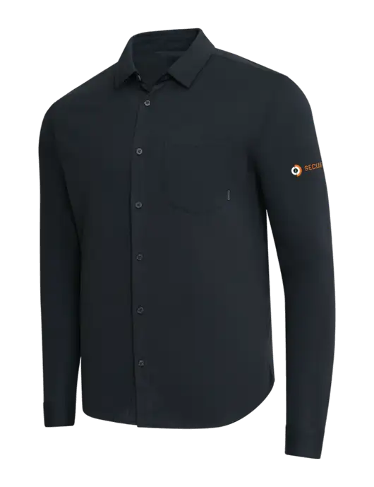 OGIO Black Extend Long Sleeve Button Up Shirt w/Security Logo