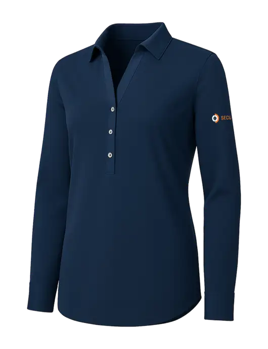 Womens Navy City Stretch Shirt w/Security Logo