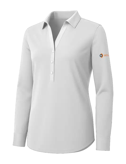 Womens White City Stretch Shirt w/Security Logo