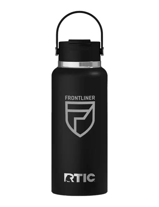 RTIC Outback 32 oz Black Bottle w/Frontliner Logo
