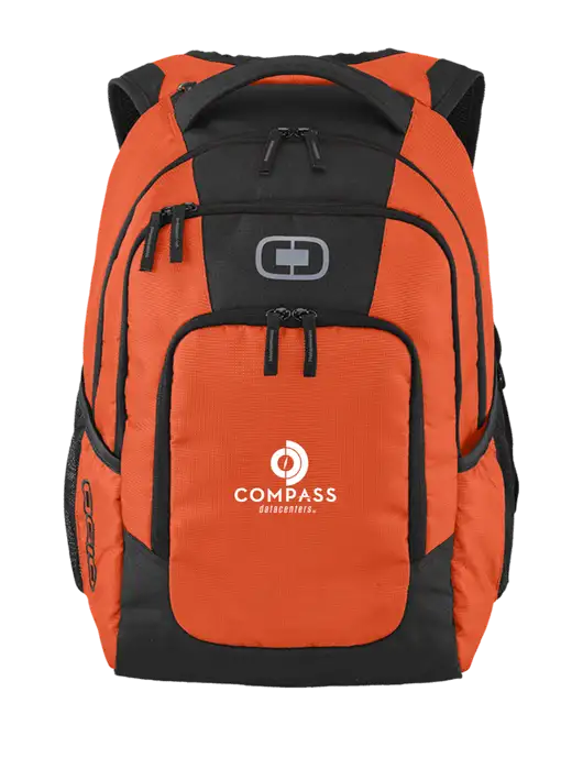 OGIO Orange Logan Laptop Backpack
 w/Compass Logo