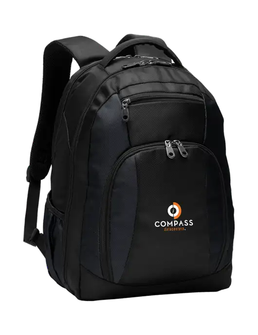 Commuter Black Laptop Backpack w/Compass Logo