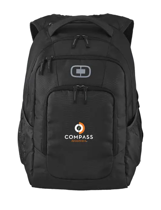 OGIO Black Logan Laptop Backpack
 w/Compass Logo