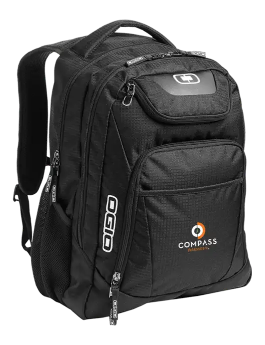OGIO Black/Silver Excelsior Laptop Backpack w/Compass Logo