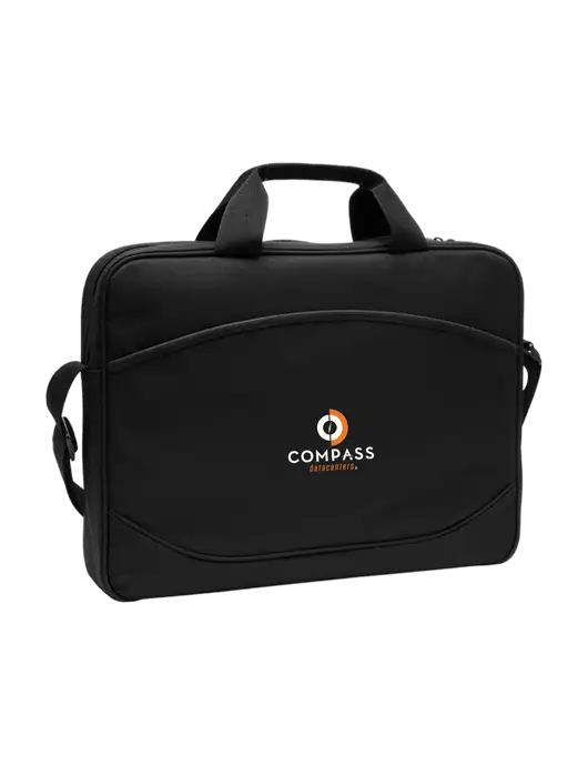 Slim & Lite Black Laptop Case w/Compass Logo