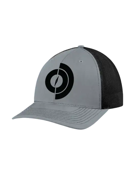 Richardson Adjustable Snapback Original 112 Trucker Cap Heather Grey w/Black Mesh w/Compass Logo