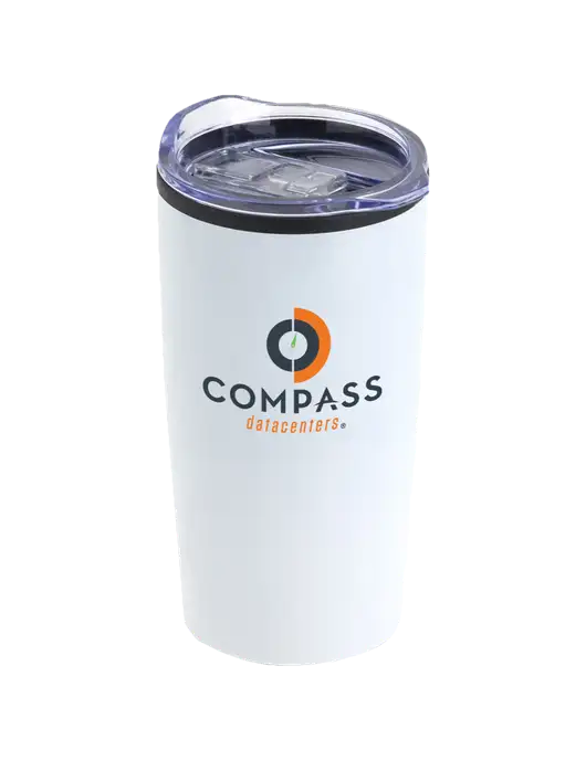 Olympus White 20 oz Tumbler w/Compass Logo