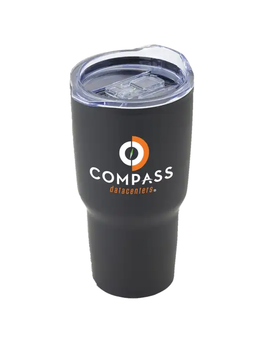 Odyssey Black 30 oz Travel Tumbler w/Compass Logo
