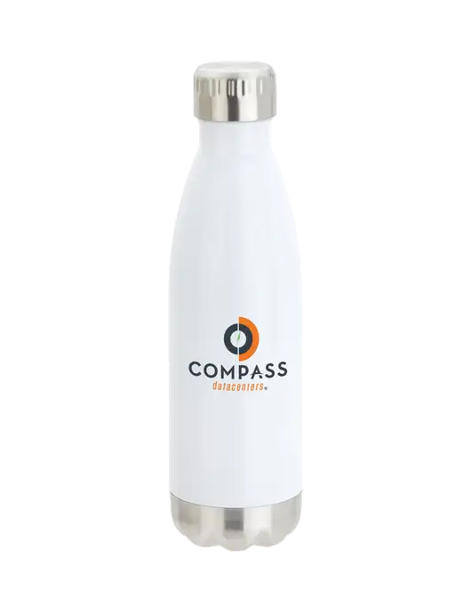 City Go White 17 oz Insulated Bottle w/Compass Logo