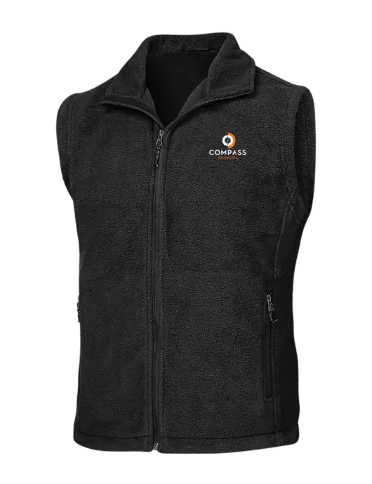 Black Fleece Vest w/Compass Logo