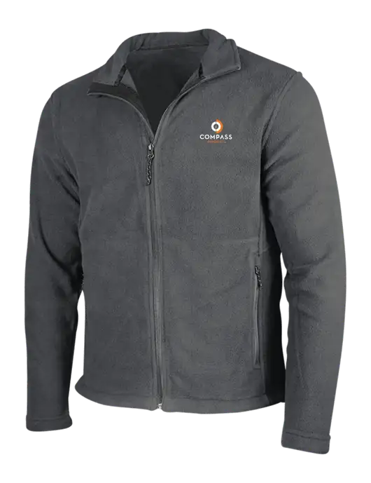 Dark Grey Fleece Jacket w/Compass Logo
