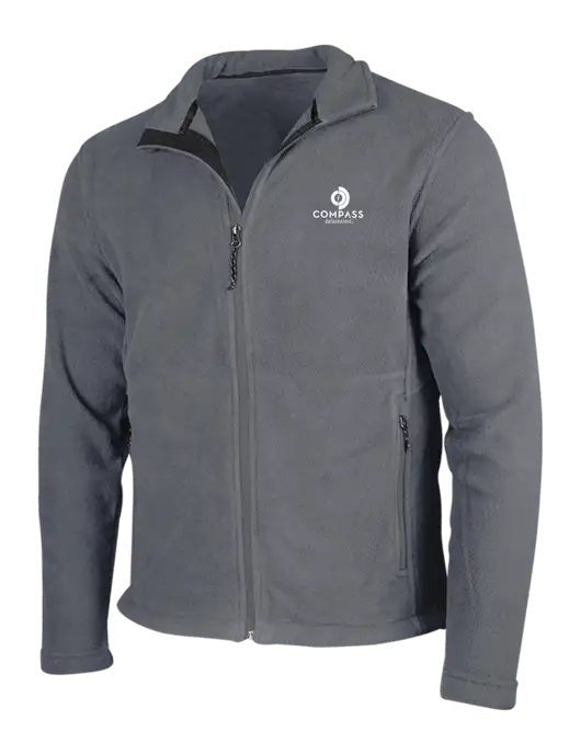 Medium Grey Fleece Jacket w/Compass Logo