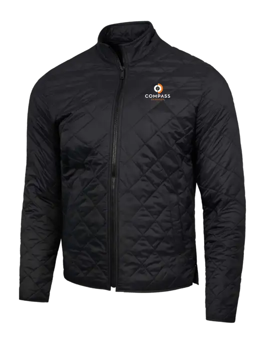 Mercer+Mettle Black Quilted Full-Zip Jacket w/Compass Logo