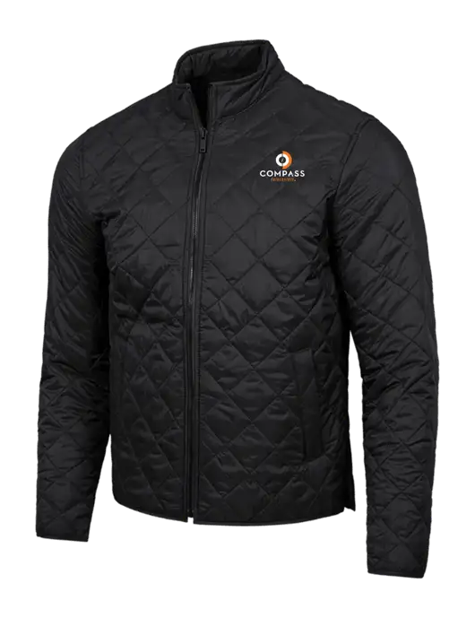 Mercer+Mettle Black Quilted Full-Zip Jacket w/Compass Logo
