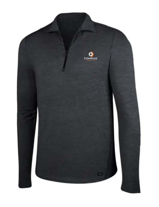 OGIO Blacktop Heather Endurance Force 1/4 Zip w/Compass Logo