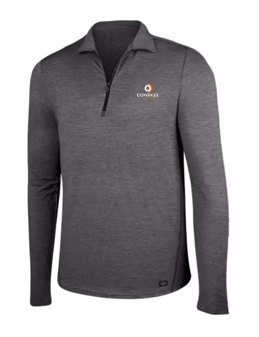 OGIO Gear Grey Heather Endurance Force 1/4 Zip w/Compass Logo