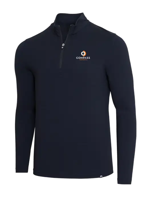 TravisMathew Black Crestview 1/4 Zip w/Compass Logo