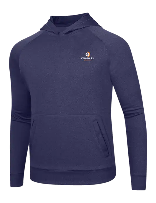 Tech True Navy Fleece Hooded Sweatshirt w/Compass Logo