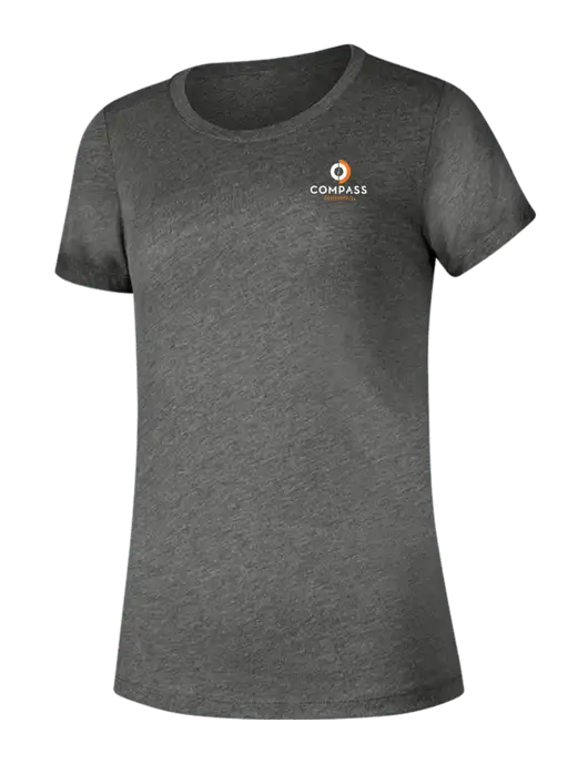 BELLA+CANVAS Womens Medium Grey Triblend Short Sleeve Tee w/Compass Logo
