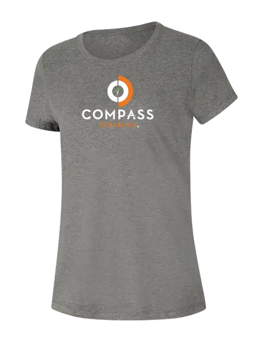 Womens Seriously Soft Grey Frost T-Shirt w/Compass Logo