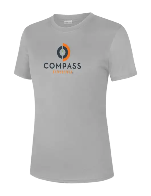  Womens Light Grey PosiCharge Competitor Tee w/Compass Logo