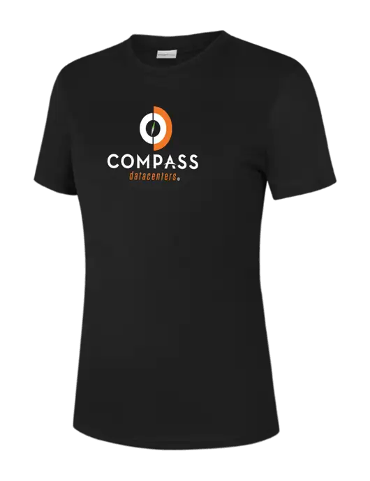  Womens Black PosiCharge Competitor Tee w/Compass Logo