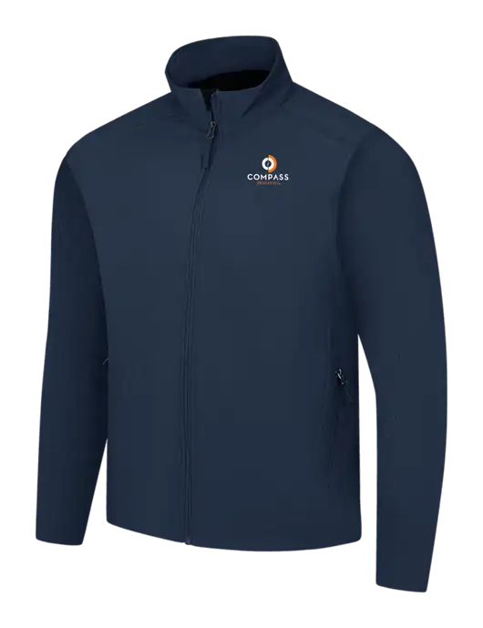 Navy Core Soft Shell Jacket w/Compass Logo