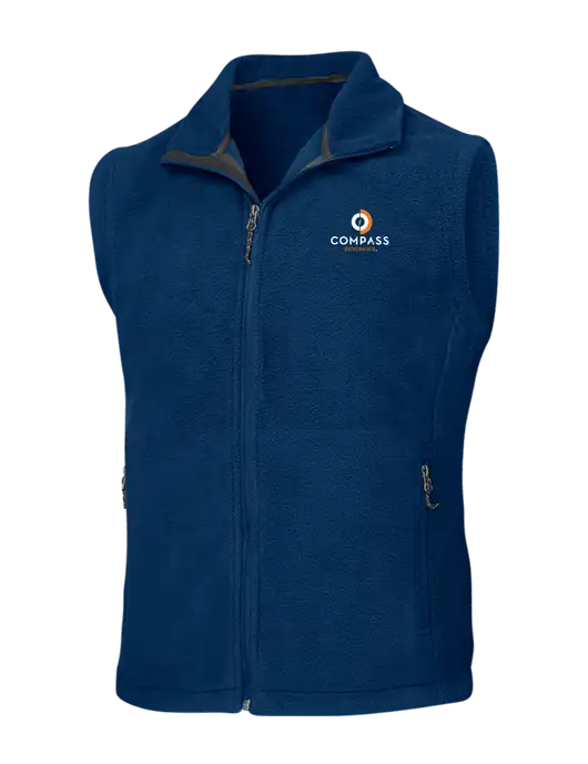 Navy Fleece Vest w/Compass Logo