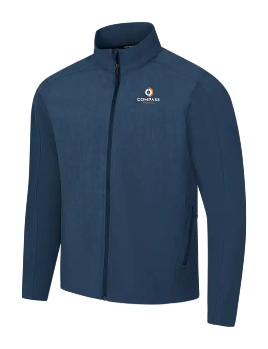Navy Heather Core Soft Shell Jacket w/Compass Logo