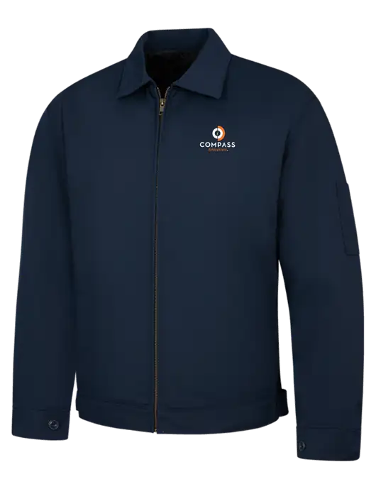 Red Kap Navy Slash Pocket Jacket w/Compass Logo