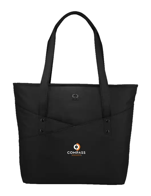 OGIO Black Downtown Tote 
 w/Compass Logo