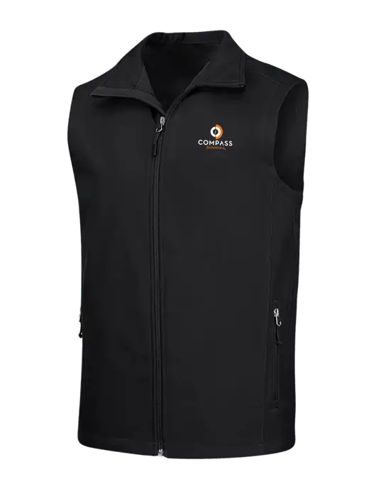 Black Core Soft Shell Vest w/Compass Logo