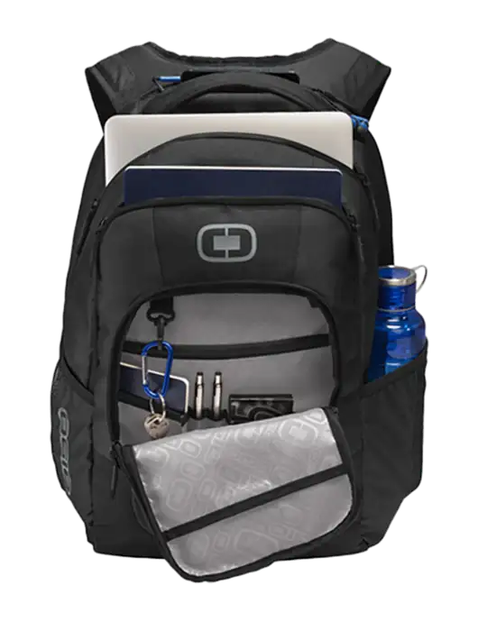 OGIO Black Logan Laptop Backpack
 w/Compass Logo